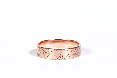 Solid Gold Starmap Stacking Rings