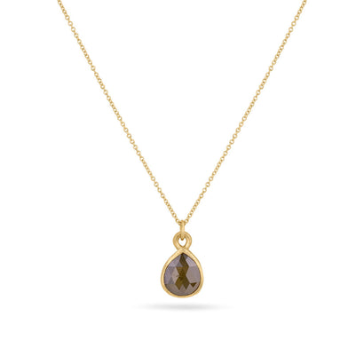 Green Diamond with 18 Carat Gold Pendant
