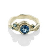 14 carat cornflower blue sapphire  ring
