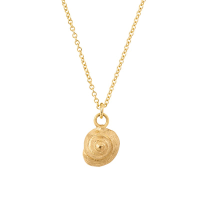 Tiny Gold Snail Shell Pendant