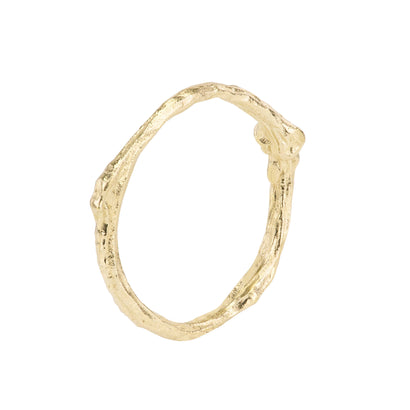 Solid Gold Rose Twig Ring