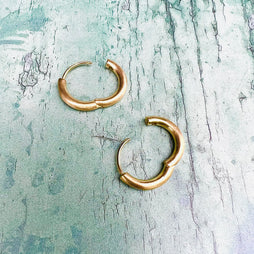 Huggie hoops in solid gold