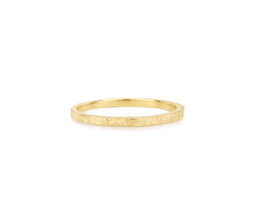 Solid Gold Artisan Bark Textured Wedding Rings