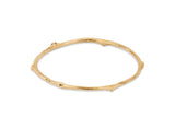 Thick Solid Gold Rose Twig Bangle