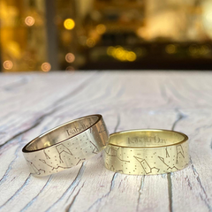 His & His Starmap Wedding Rings 