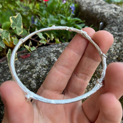 Sterling Silver Mulberry Twig Bangle
