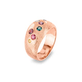 14ct peach gold Bombè with ethically sourced sapphires