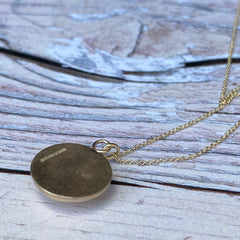 Chunky Solid Gold Moonface Pendant