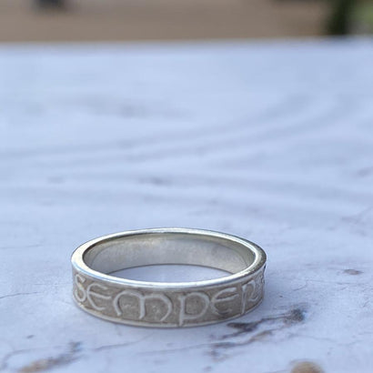 Solid Gold 'Semper Fidelis' Posey Ring