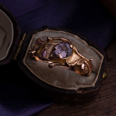 Fairytale Twig Ring, Rose Bramble and Thorns Ring, Sleeping Beauty Ring