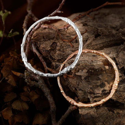 Oak Twig Bangle | Isabella Day is an award winning Artist Goldsmith