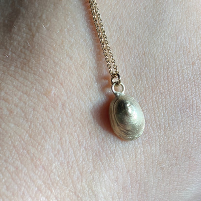 Solid Gold Limpet Shell Pendant