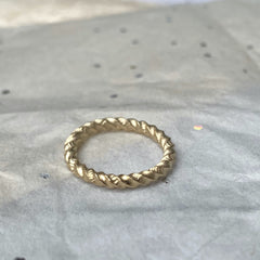 twisted gold stack ring by Isabella day