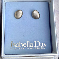 Solid Gold Pebble Stud Earrings