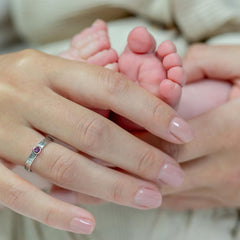 Handmade Baby Birth Rings - Birthstone