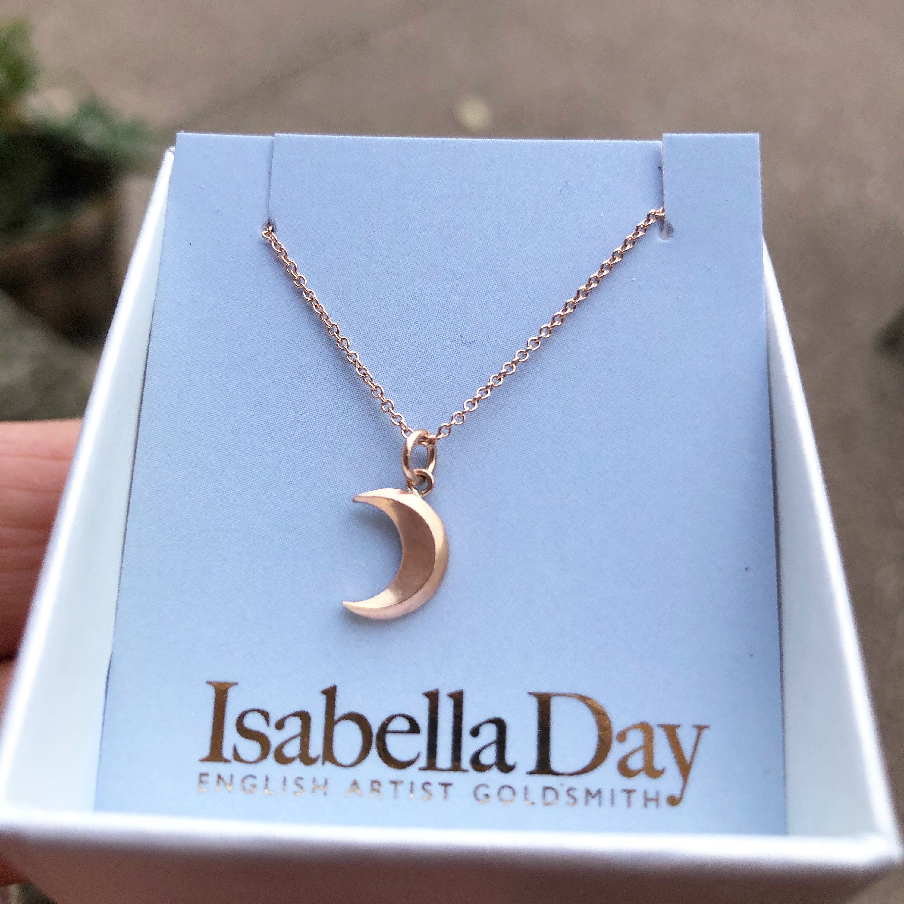 Pave Crescent Moon & Star Necklace