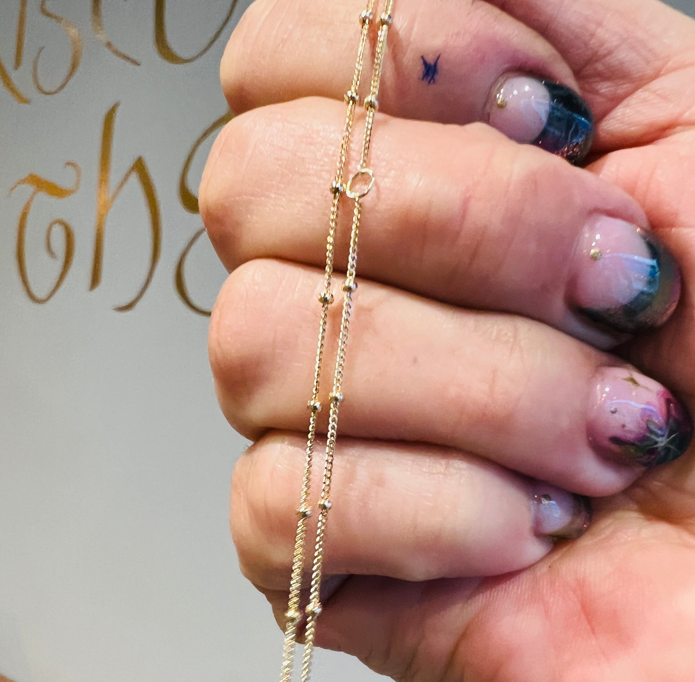 Gold Satellite Necklace - Delicate Gold Chain – Isabella Day