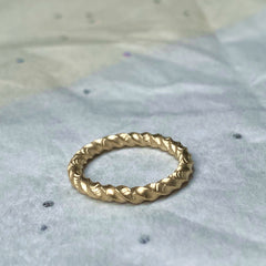 twisted gold stack ring by Isabella day