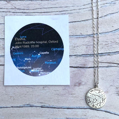 Constellation custom Star map pendant 