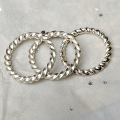 Sterling silver twist ring