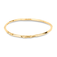 Solid Gold Underwater Treasure Bangle