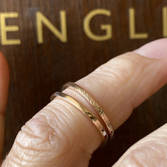 Solid  Gold Simple Stack Ring