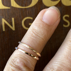 Solid  Gold Simple Stack Ring