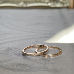 Solid  Gold Simple Stack Ring