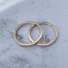 Solid  Gold Simple Stack Ring